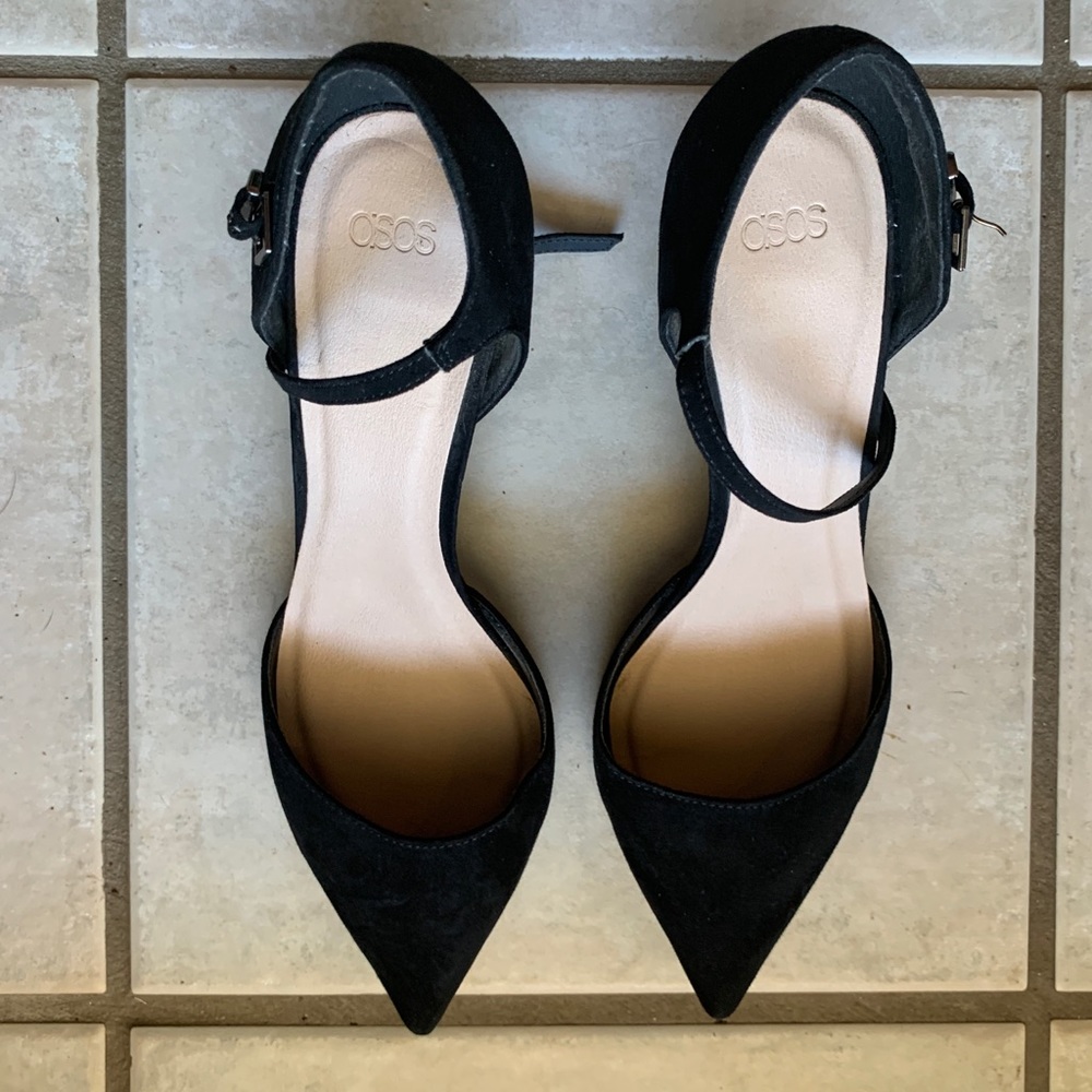 Black Suede Block Heels